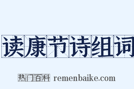 读康节诗组词是什么意思的图片